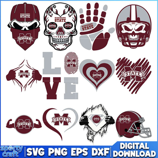 Mississippi State Bundle Designs SVG, ncaa final svg, ncaa seasons svg