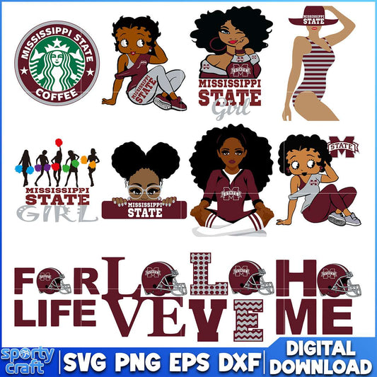 Mississippi State SVG Bundle Girl Power Designs, ncaa final svg, ncaa seasons svg