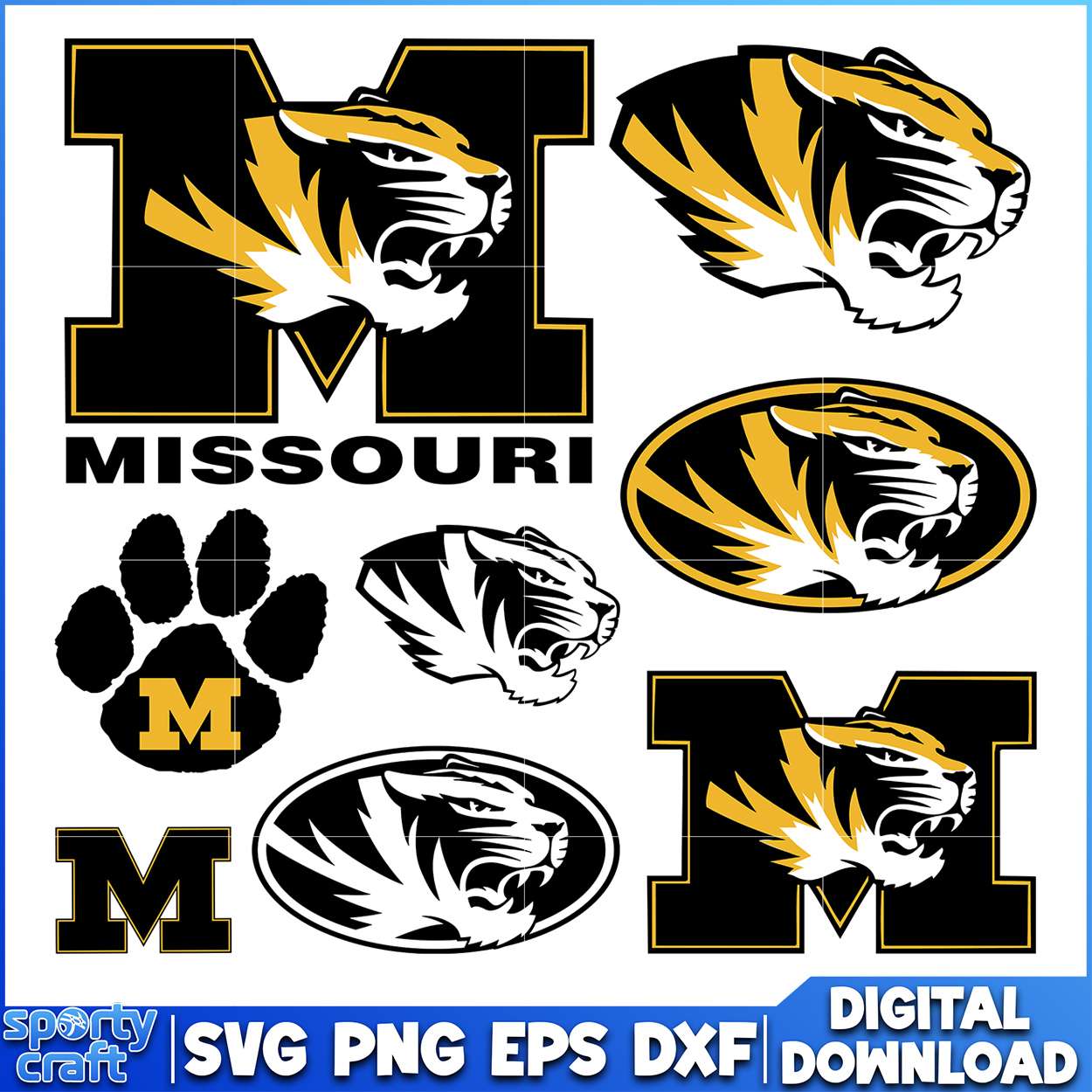 Missouri Tigers SVG Bundle design, ncaa final svg, ncaa seasons svg