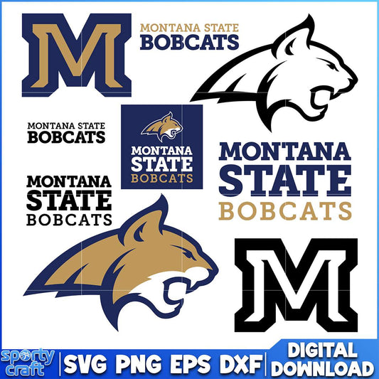 Montana State Bobcats SVG Bundle Logos, ncaa rankings svg, ncaa games svg