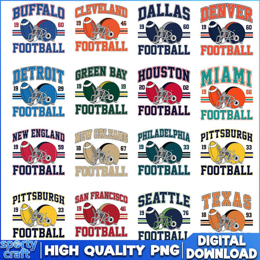 Football Teams NFL Bundle PNG, NFL Team Logos PNG, nfl teams png