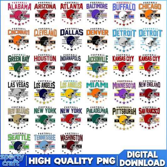 Logos Football Hemlet Bundle PNG, NFL Teams PNG, nfl playoff png
