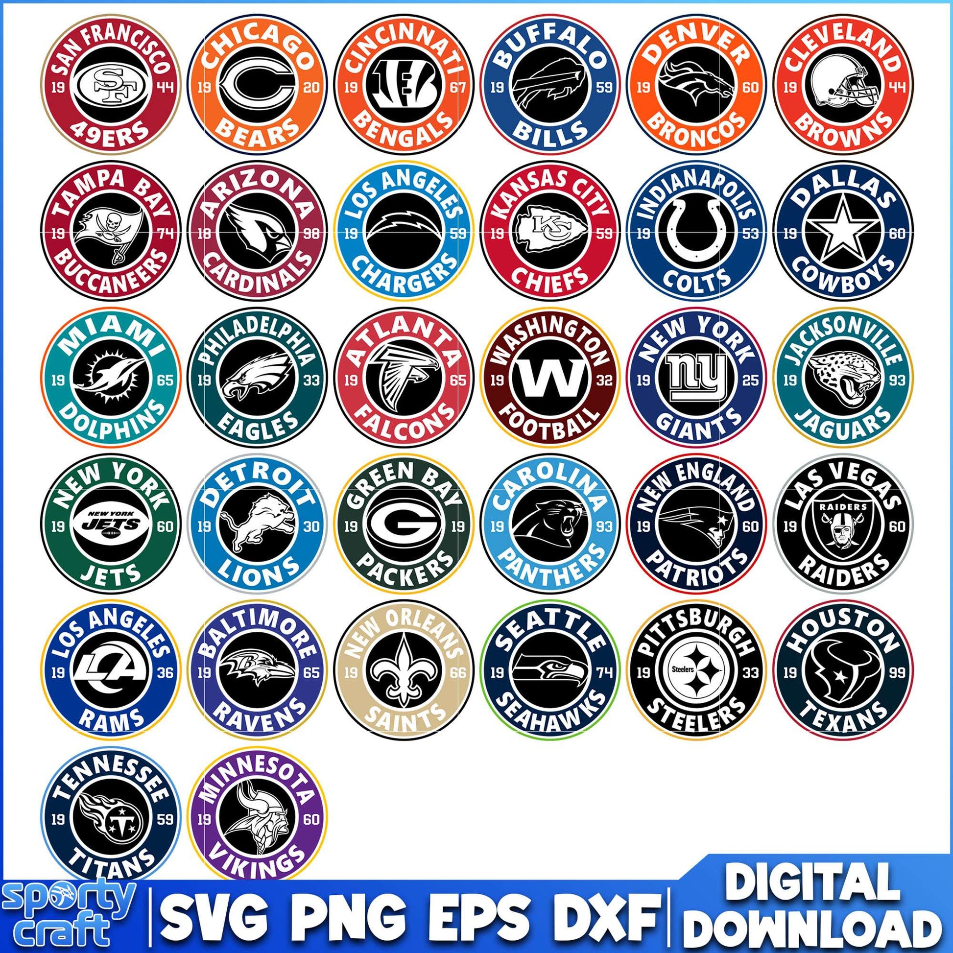 STARBUCKS INSPIRED Logos NFL Bundle SVG, NFL Teams SVG, SUPER BOWL SVG
