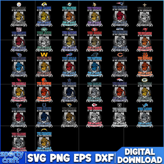 The NFL Is My Strength Bundle SVG, NFL Teams  SVG, nfl games svg