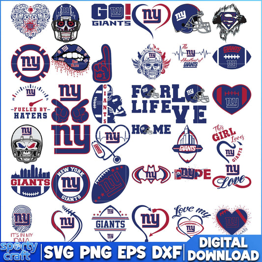 New York Giants Bundle SVG, Giants SVG, nfl games svg