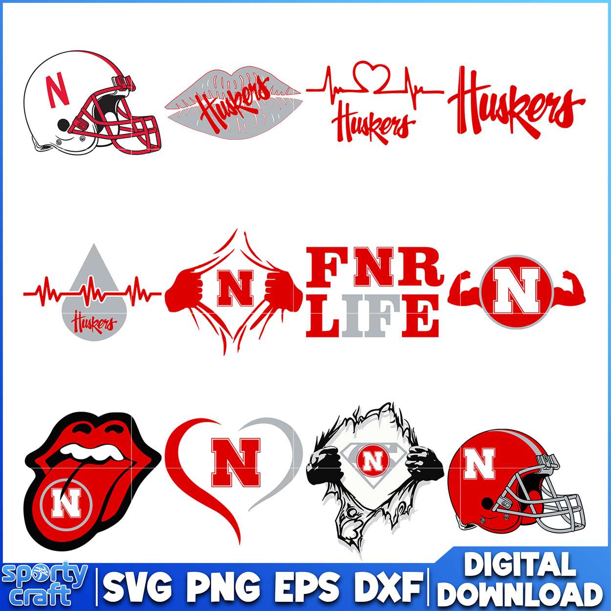 Nebraska Huskers SVG Bundle Designs