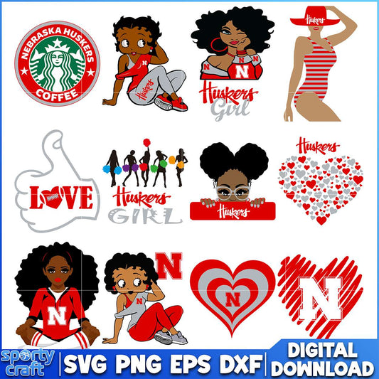 Nebraska Huskers Bundle SVG, ncaa rankings svg, ncaa games svg