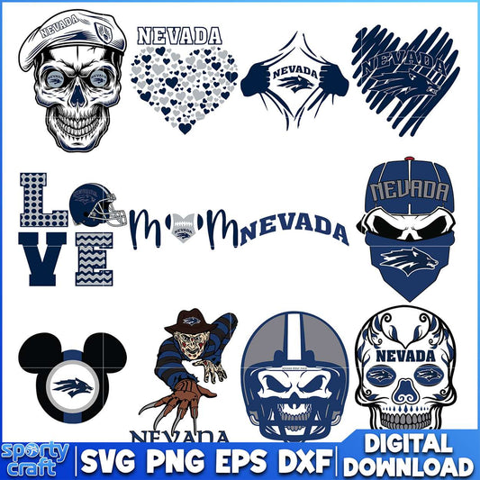 Nevada Themed SVG Bundle, ncaa rankings svg, ncaa games svg