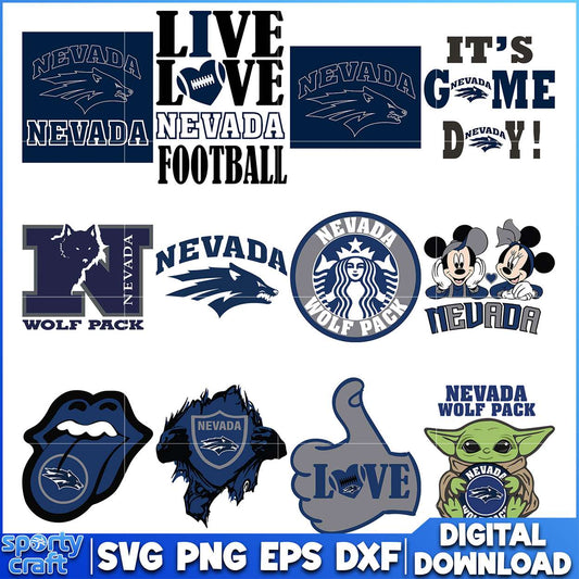 Nevada Wolf Pack SVG Bundle, ncaa tournament svg, ncaa scores svg