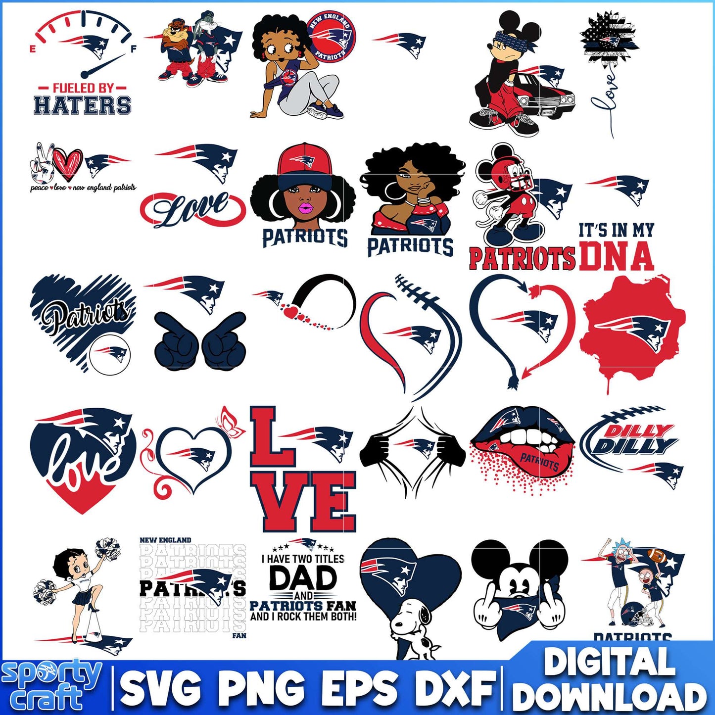New England Patriots Bundle, Patriots SVG