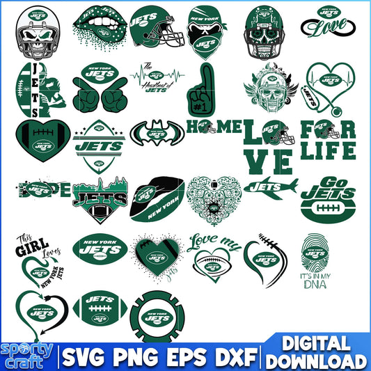 New York Jets Bundle SVG, Jets SVG