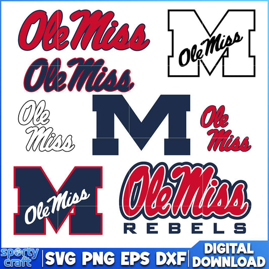 Ole Miss Rebels SVG Bundle, ncaa tournament svg, ncaa scores svg