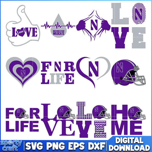 Northwestern Wildcats SVG Bundle, ncaa tournament svg, ncaa scores svg