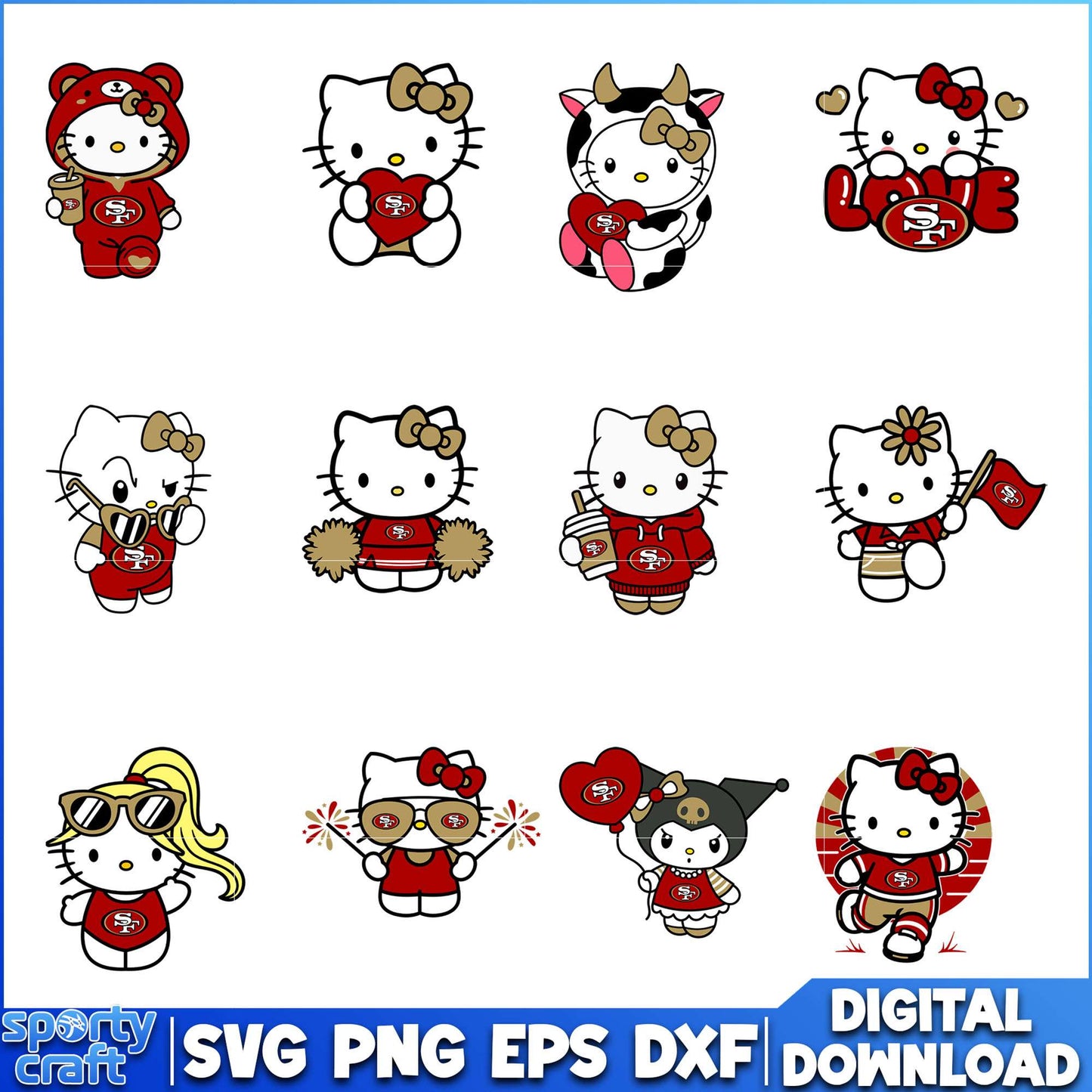 Hello Kitty Steelers svg Bundle, Pittsburgh Steelers svg, nfl 2025 svg