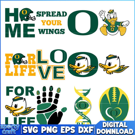 Oregon Ducks SVG Bundle Home, ncaa playoff svg, ncaa team svg