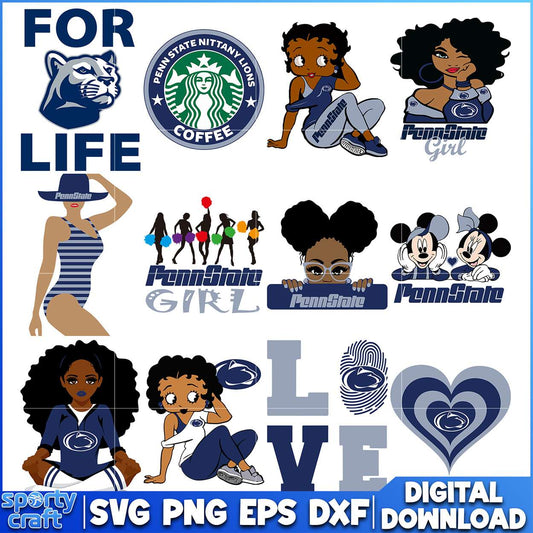 Penn State SVG Bundle Girl Power Designs, ncaa playoff svg, ncaa team svg