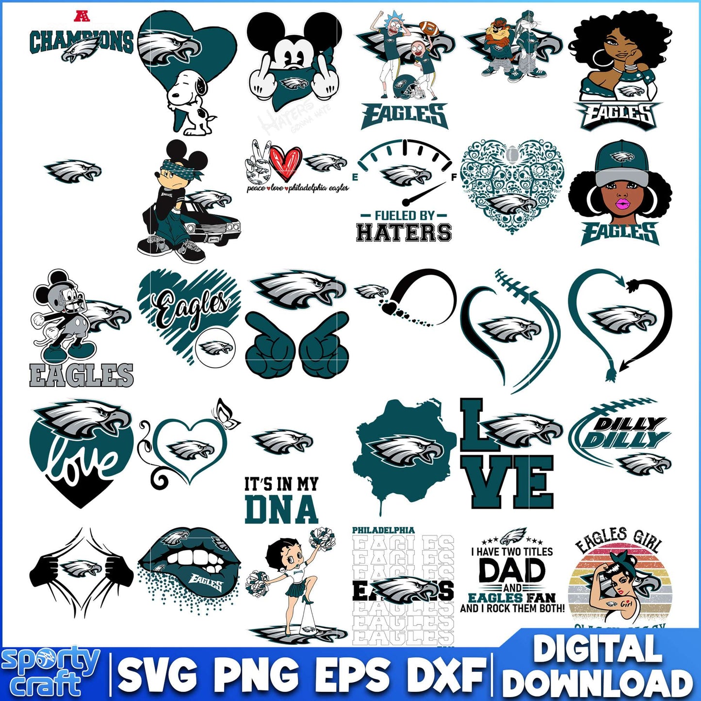 Philadelphia Eagles Bundle svg, Eagles svg, nfl season svg