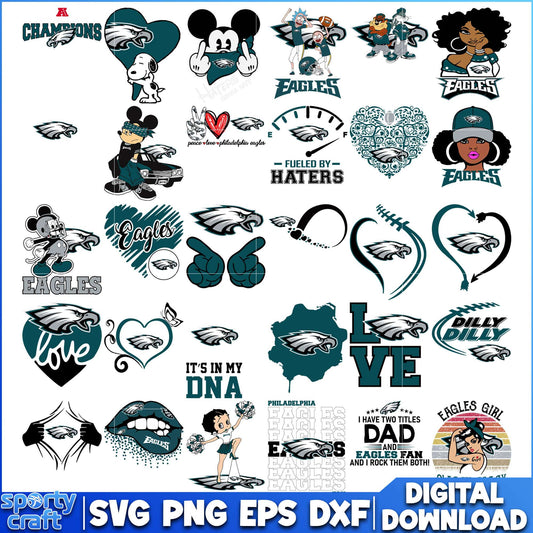 Philadelphia Eagles Bundle svg, Eagles svg, nfl season svg