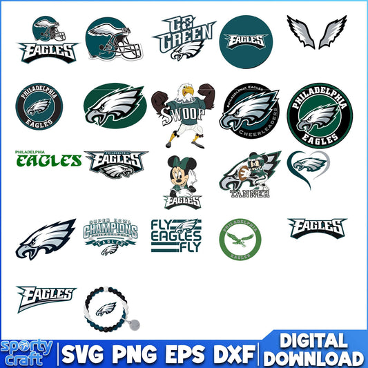 Philadelphia Eagles design Bundle svg, Eagles svg, nfl 2025 svg