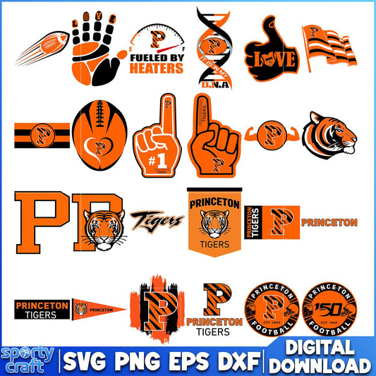 Princeton Tigers SVG Bundle, ncaa playoff svg, ncaa team svg