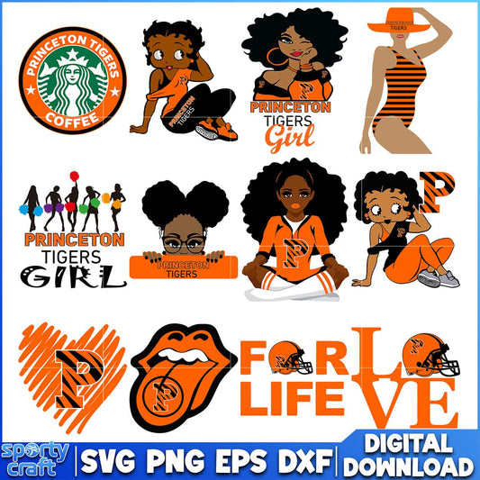 Princeton Tigers SVG Bundle Girl Power Designs, ncaa playoff svg, ncaa team svg