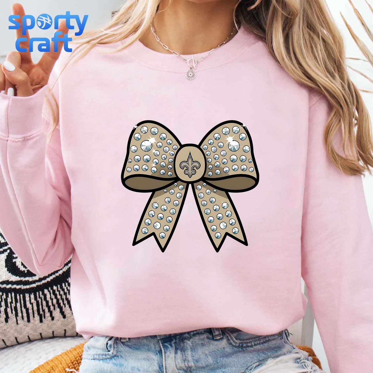 Rhinestone Bow NFL Team Bundle PNG, NFL Football PNG, nfl logo png