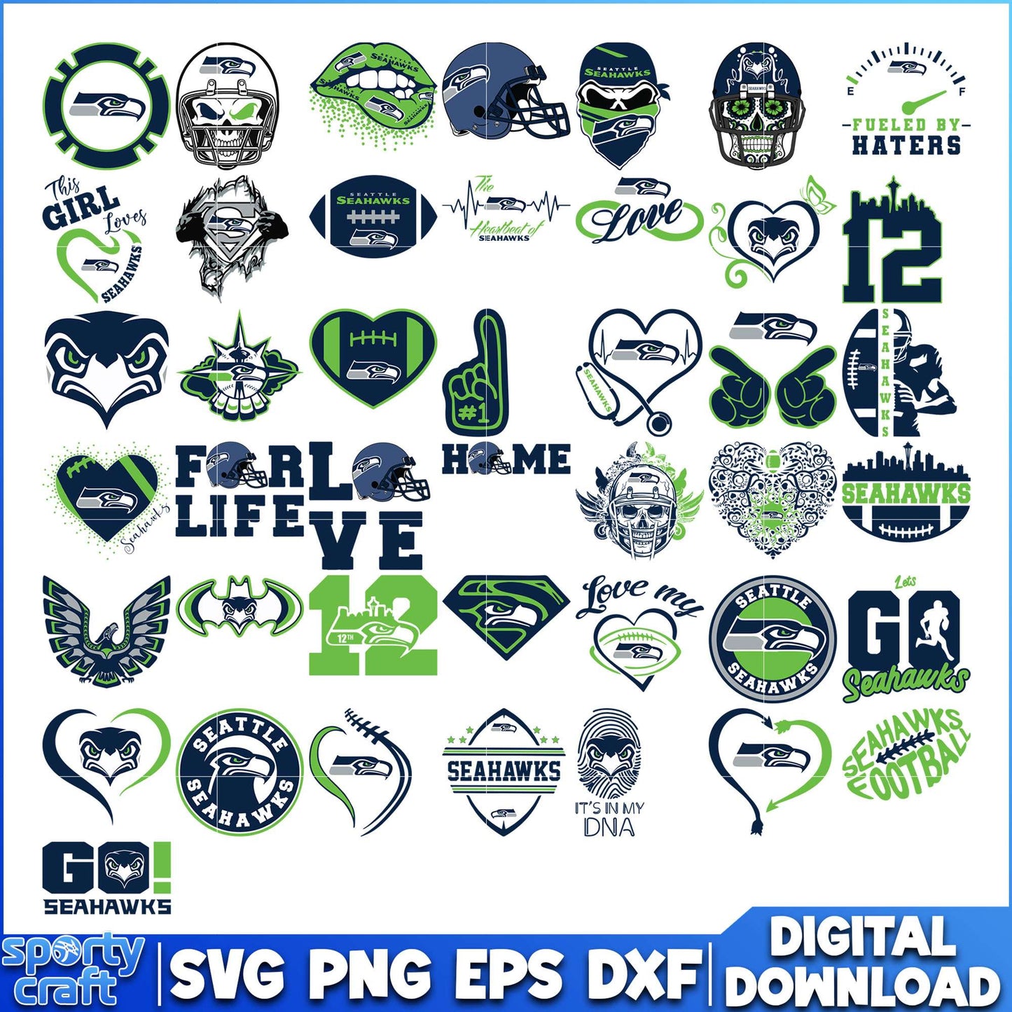 Seattle Seahawks Bundle svg, Seahawks svg, nfl season svg