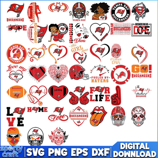 Tampa Bay Buccaneers SVG Bundle, Buccaneers svg, nfl season svg