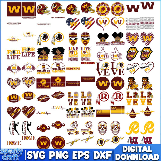 Washington Commanders bundle SVG, Commanders svg, nfl season svg
