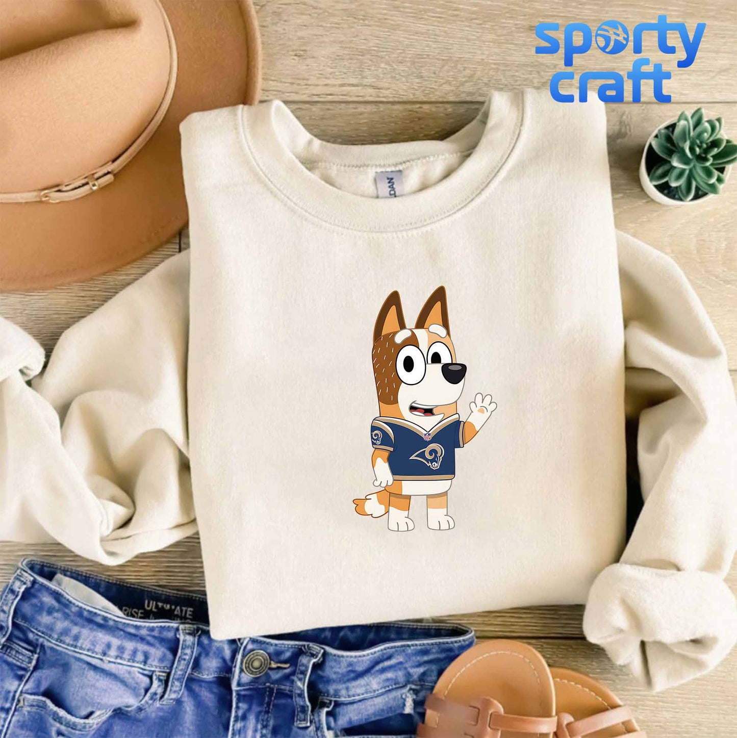Bluey Dog Rams SVG Bundle, Los Angeles Rams SVG, nfl team png