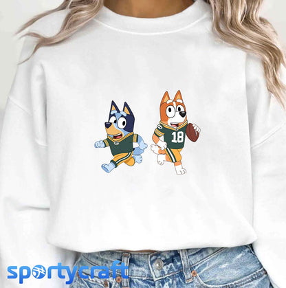 Bluey Puppy Packers PNG Bundle, Green Bay Packers PNG, super bowl png