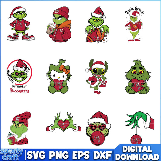 Grinch Buccaneers SVG Bundle