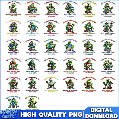 You Have 2 Choices Grinch NFL Bundle PNG, NFL Teams PNG, super bowl png