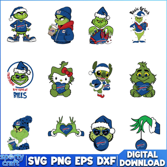 Grinch Buffalo Bills SVG Bundle