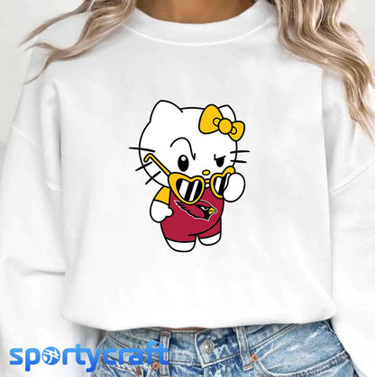 Hello Kitty Cardinals SVG Bundle, Arizona Cardinals SVG, nfl 2025 svg