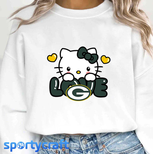 Green Bay Packers Hello Kitty SVG Bundle, Packers Kitty svg, nfl svg