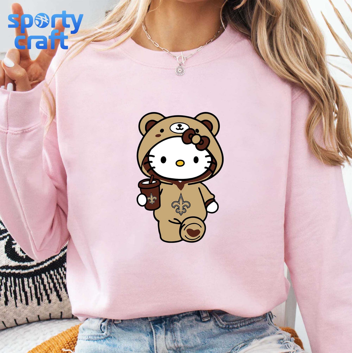Hello Kitty Saints SVG Bundle, New Orleans Saints SVG, super bowl 2025 svg