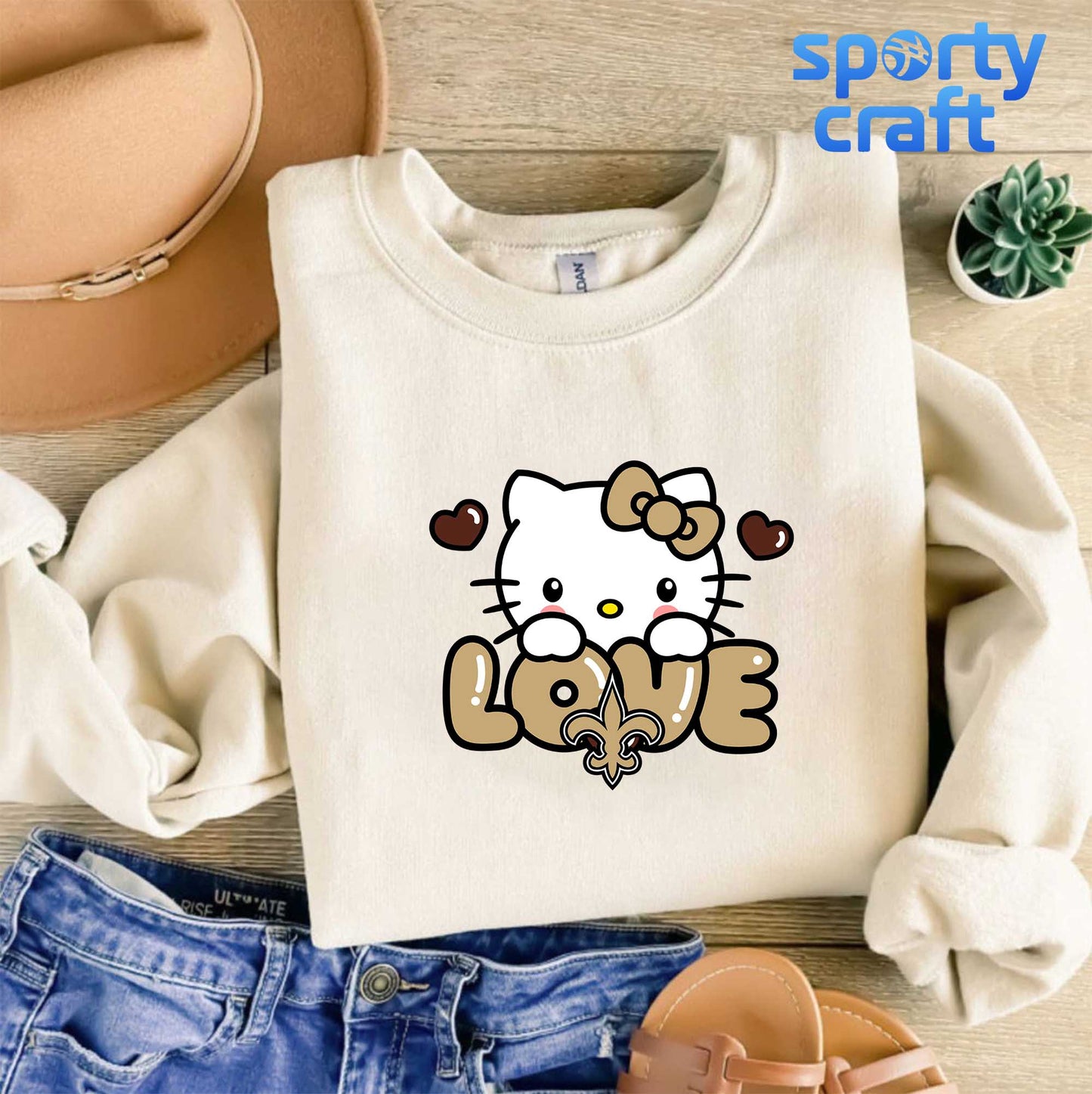 Hello Kitty Saints SVG Bundle, New Orleans Saints SVG, super bowl 2025 svg