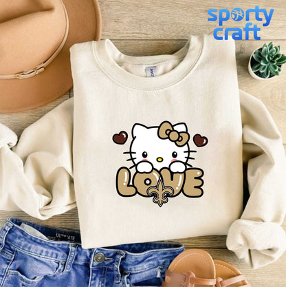 Hello Kitty Saints SVG Bundle, New Orleans Saints SVG, super bowl 2025 svg