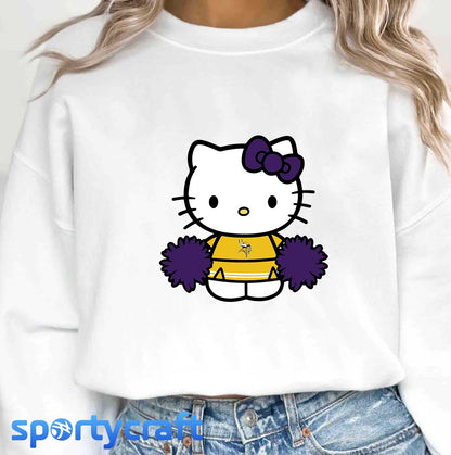 Hello Kitty Vikings SVG Bundle, Minnesota Vikings SVG, nfl 2025 svg