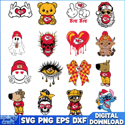 Kansas City Chiefs Bundle SVG, Chiefs SVG