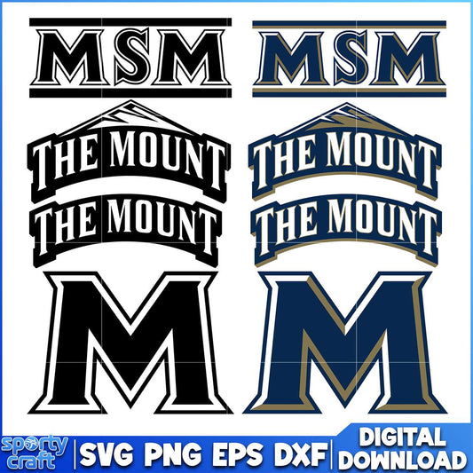 Mount St Mary's SVG Bundle Logos, ncaa rankings svg, ncaa games svg 
