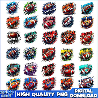 Rugby Logo Football NFL Bundle PNG, NFL Teams PNG, nfl teams png
