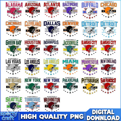Logos Football Hemlet Bundle PNG, NFL Teams PNG, nfl playoff png