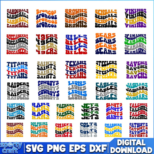All Team logos nfl football bundle svg, nfl teams svg, super bowl svg