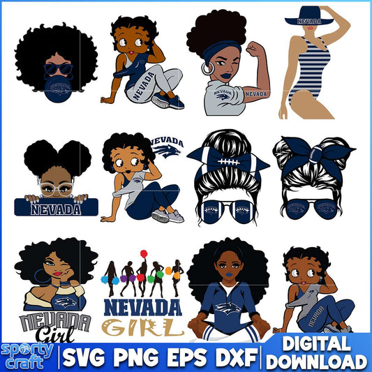 Nevada Girl SVG Bundle, ncaa rankings svg, ncaa games svg