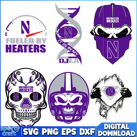 Northwestern Wildcats SVG Bundle, ncaa tournament svg, ncaa scores svg