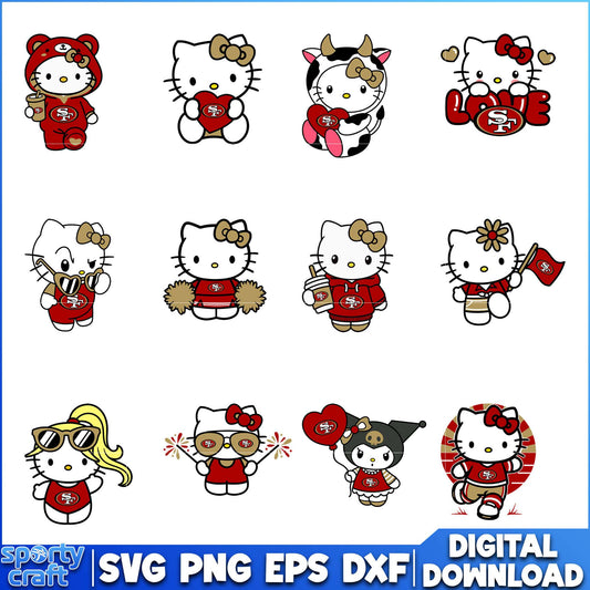 Hello Kitty Steelers svg Bundle, Pittsburgh Steelers svg, nfl 2025 svg