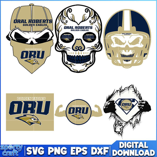 Oral Roberts Golden Eagles SVG Bundle, ncaa playoff svg, ncaa team svg