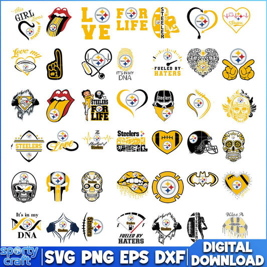 Pittsburgh Steelers Bundle svg, Steelers svg, nfl 2025 svg